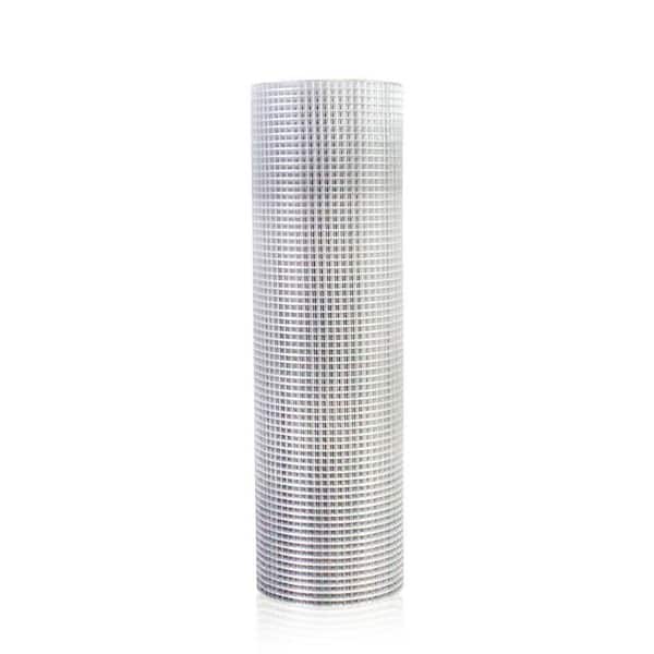 Amu Colo 1/2 in. x 4 ft. x 100 ft. 19 Gauge Silver Hardware Cloth Welded Cage Wire Chicken Fence Mesh Roll Square Wire Netting