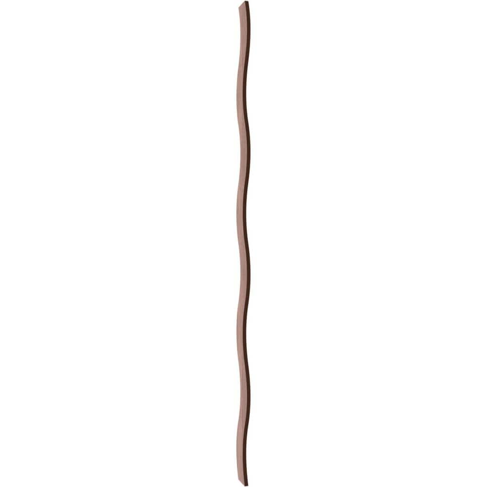 Walnut Adjustable Decorative Wood Slat Wall Panel Kit, 47" Height