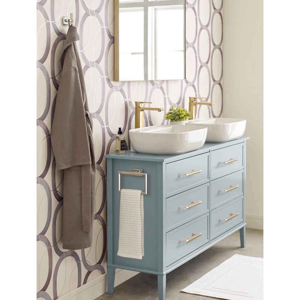 Polished Nickel and Golden Champagne Single Prong Robe Hook