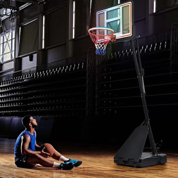 REVIEW: Spalding NBA 54 Portable Angled Basketball Hoop with Polycarbonate  Backboard 