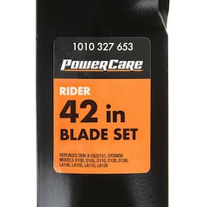 2 Blade Set for 42 in. cut John Deere mowers, Replaces OEM Numbers GX22151, GY20850