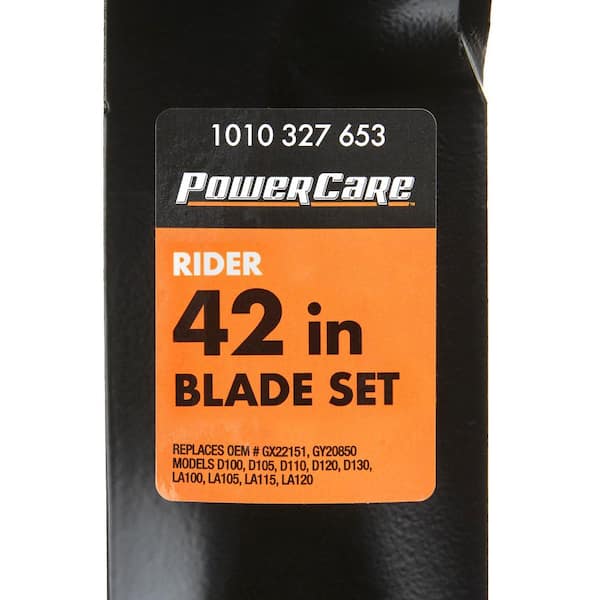 2 Blade Set for 42 in. cut John Deere mowers, Replaces OEM Numbers GX22151, GY20850