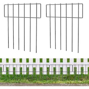 17 in. H x 20 ft. L Metal Barrier Fence, Decorative Garden Fencing, Rustproof Wire Garden Fence, T Shaped (19-Pack )