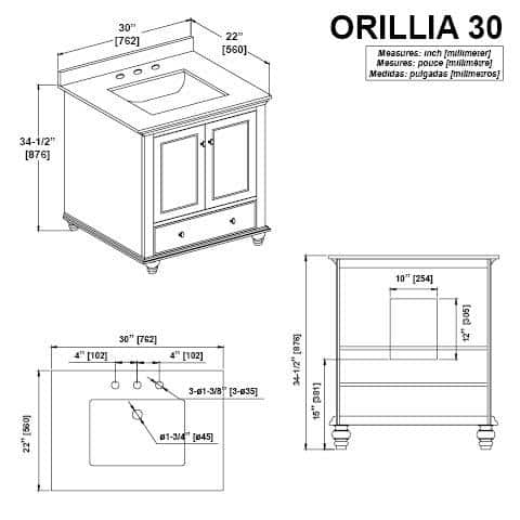 Home Decorators Collection Orillia 30 in. W x 22 in. D x 34 in. H