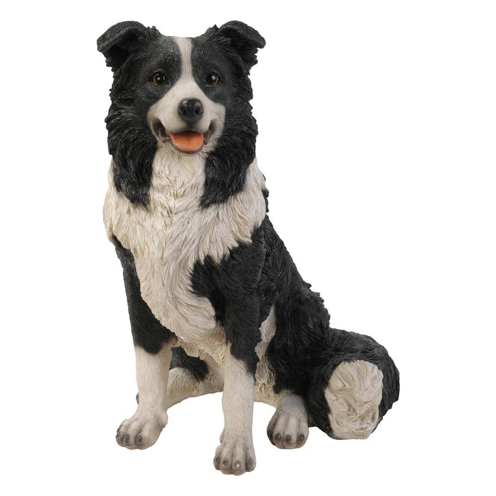 Sitting Border Collie Puppy Statue