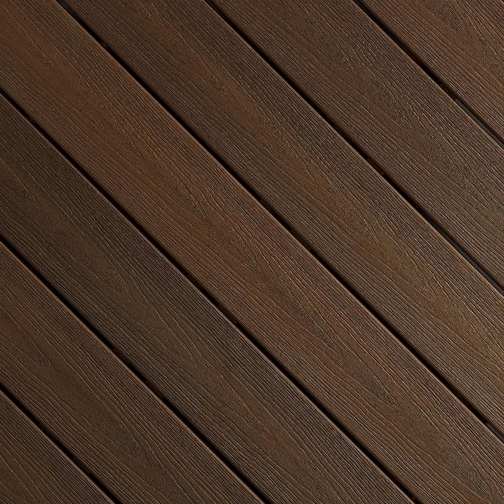 Sanctuary 1 in. x 5-1/4 in. x 1 ft. Espresso Grooved Edge Capped Composite 