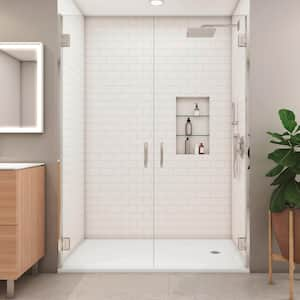 Architec 60 in. L x 30 in. W Alcove Shower Pan Base with Left Drain in White