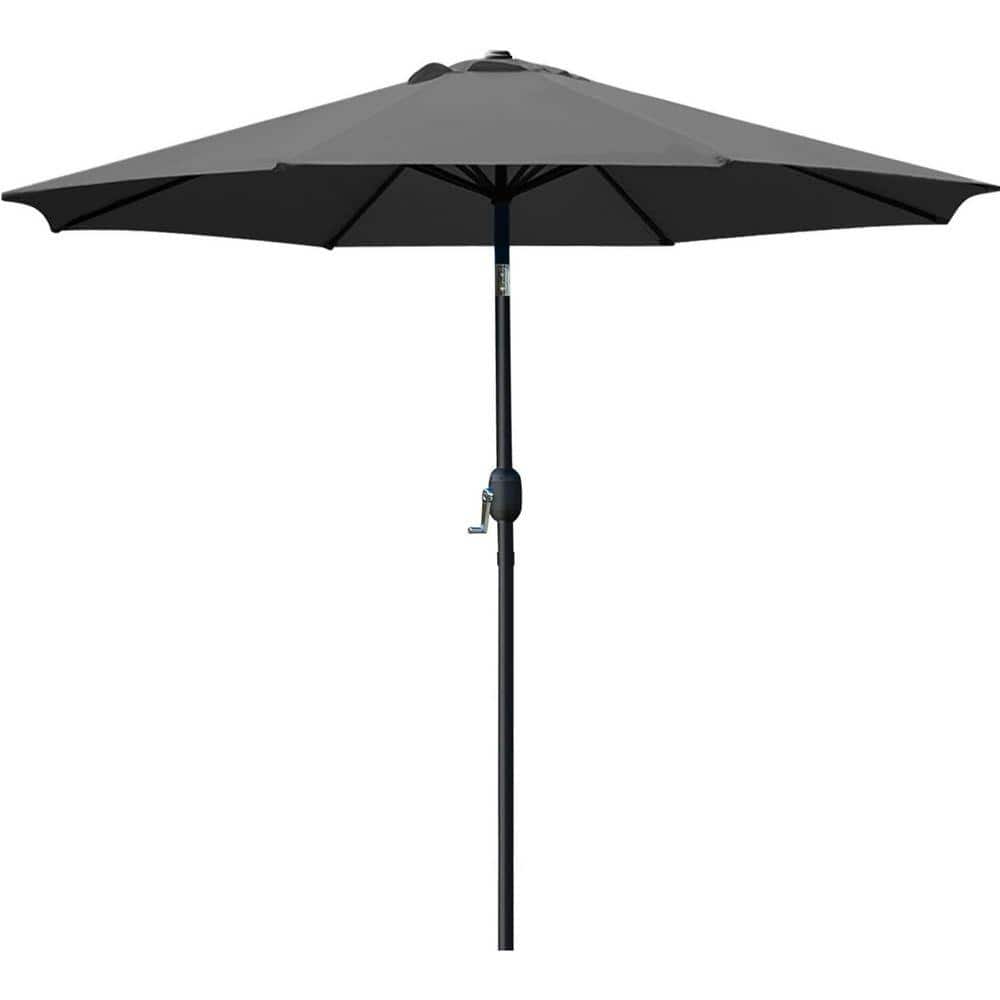 Sunny Series 9 ft. Aluminum Yard Patio Umbrella in Grey Patio Umbrella Outdoor Table Umbrella with 8 Sturdy Ribs price history on PriceWatchPro