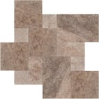 Mediterranean Walnut Brown Pattern Tumbled Travertine Paver Kits (120 Pieces/160 sq. ft./Pallet)