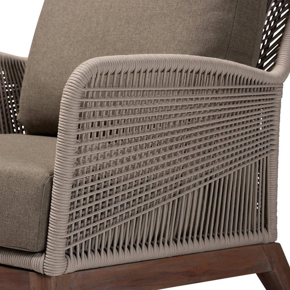 Gray Handcrafted Metal Accent Chair with Spot Pattern