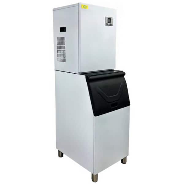 25 in. 660 lbs. Commercial Freestanding Air Cooled Ice Maker EM3040 in Stainless Steel with 300 lbs. Large Storage Bin