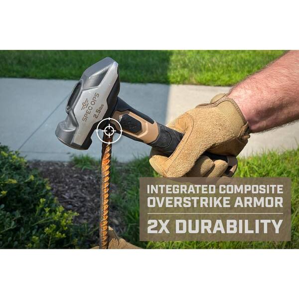 SPEC OPS Blacksmith Hammer, 2-1/2 lbs. Sledge Hammer w/ Removable