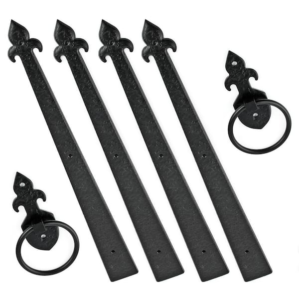 Crown MetalWorks Premium Decorative Black Garage Door Hardware Kit