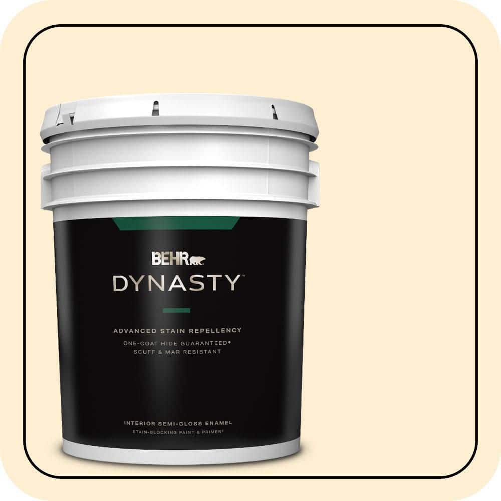 5 gal. #330A-1 Bonnie Cream Semi-Gloss Enamel Interior Stain-Blocking Paint & Primer price history on PriceWatchPro