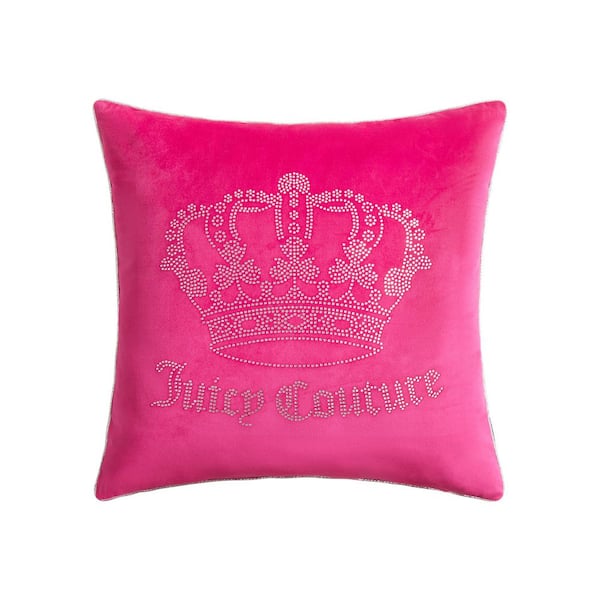 Gothic Rhinestone Hot Pink 20 in. x 20 in. Throw Pillow