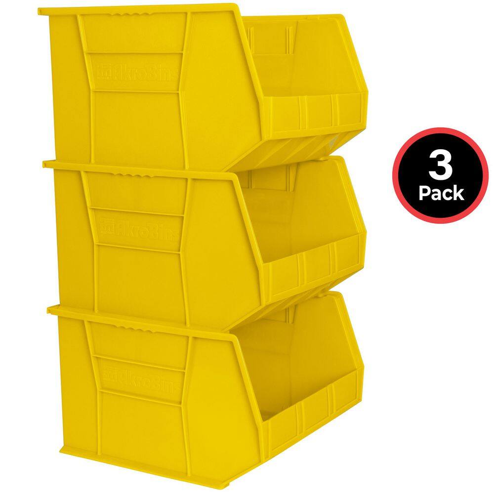 30270 Series, 16 1/2 in. W x 18 in. D x 11 in. H, Yellow Plastic Stackable Storage Bins Hanging Organizer, 3-Pack price history on PriceWatchPro