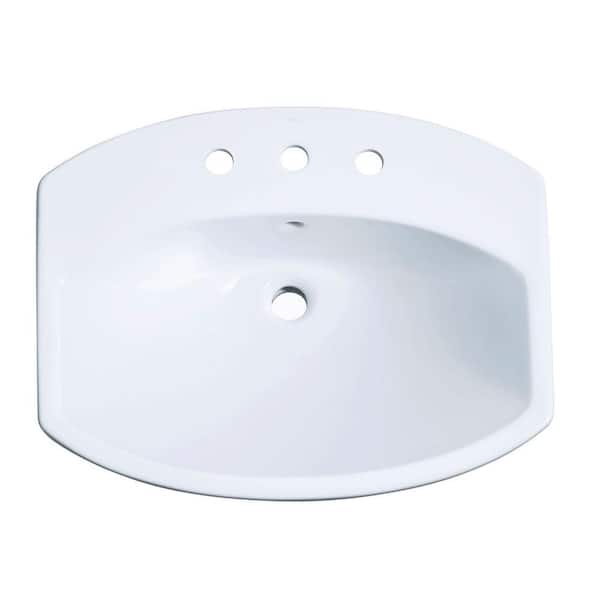 KOHLER Cimarron 22-3/4 in. Drop-In Vitreous China Bathroom Sink in White