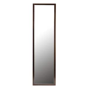12 in. W x 48 in. H Dark Wood Over-The-Door Mirror
