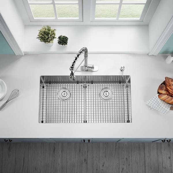 Stainless steel kitchen sink cabinet - SBC36FDD - SUNSTONE - for garden /  home