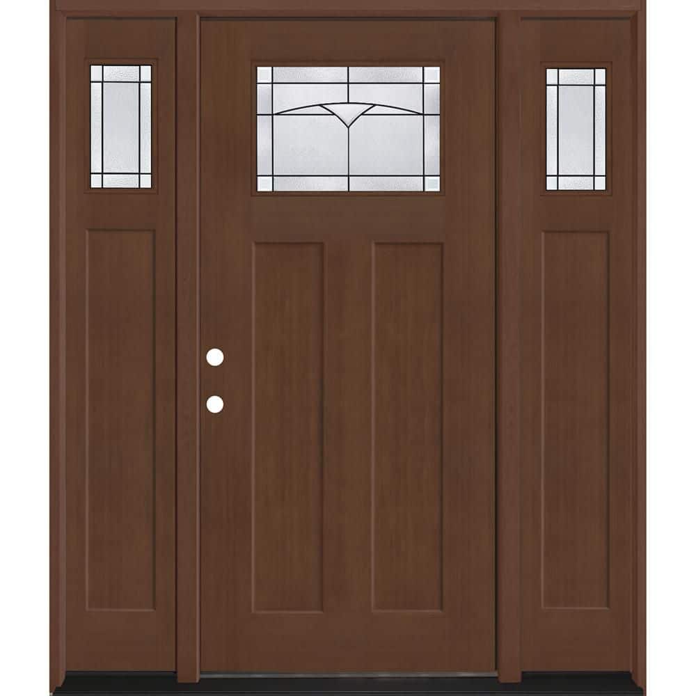 Regency 68 in. x 80 in. 1/4 TopL Horizon Glass RHIS Chestnut Fir Fiberglass Prehung Front Door w/14in-1/4Top SLs 6-9/16 price history on PriceWatchPro