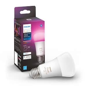 75-Watt Equivalent A19 Smart LED Color Changing Light Bulb with Bluetooth (1-Pack)