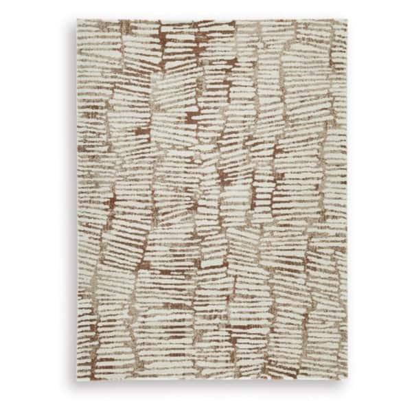 Uduak 5 ft. x 7 ft. Brown/Beige Abstract Area Rug