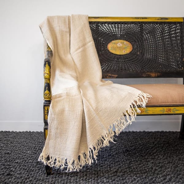 Unbranded Natural- 100% Linen Throw