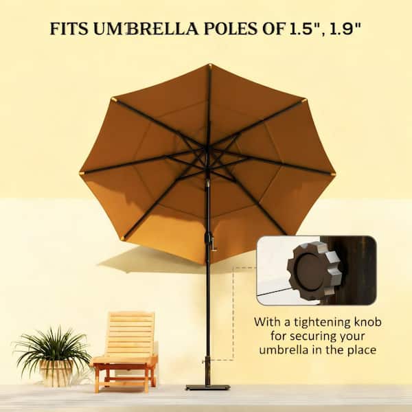 bronze patio umbrella stand 50 LBS Stand, Fits for 1.6 It securely holds umbrellas with poles up to 1.5 Blissun 26.5 lbs Outdoor Living
