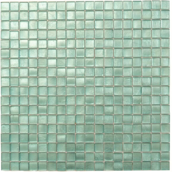 Apollo Tile Skosh Glossy Pine Green 11.6 in. x 11.6 in. Glass Mosaic Wall and Floor Tile (18.69 sq. ft./case) (20-pack)