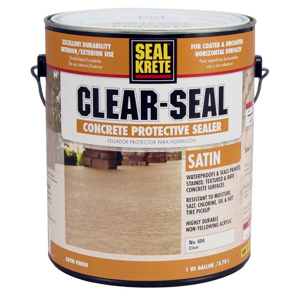 Seal Krete 1 Gal Satin Clear Seal Concrete Protective Sealer 604001   Satin Seal Krete Concrete Sealers 604001 64 1000 