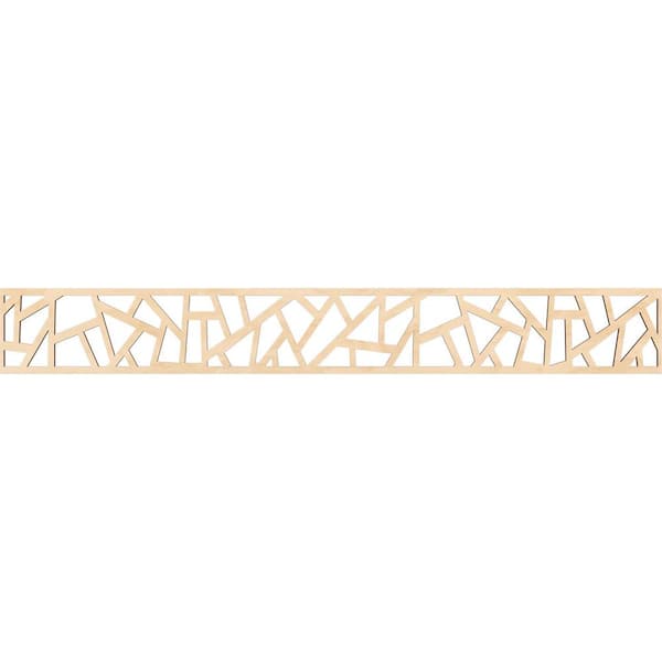 Ekena Millwork Harrisburg Fretwork 0.25 in. D x 46.5 in. W x 6 in. L Birch Wood Panel Moulding