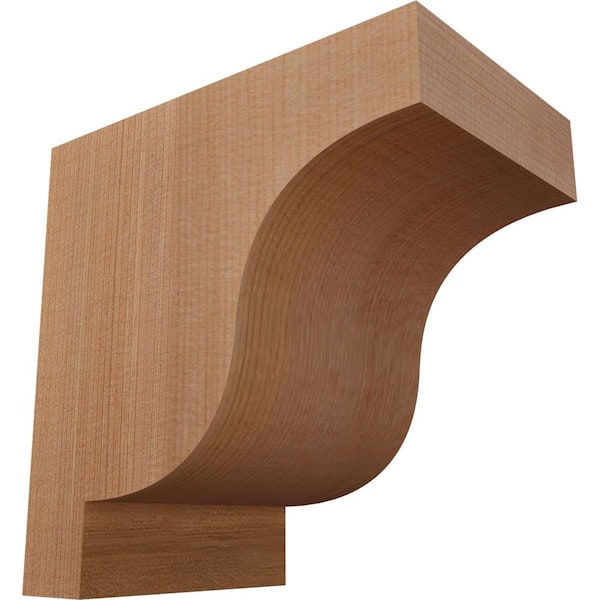 Ekena Millwork 3-1/2 in. x 6 in. x 6 in. Western Red Cedar Newport Smooth Corbel