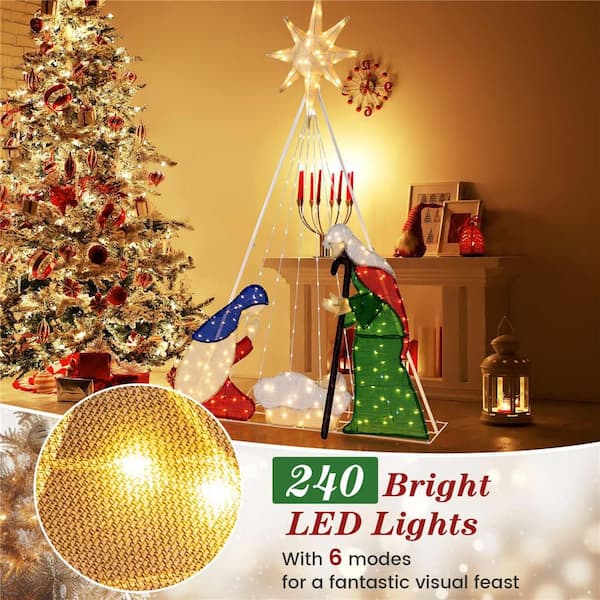 Reviews for Costway 6 ft. Lighted Nativity Scene Christmas