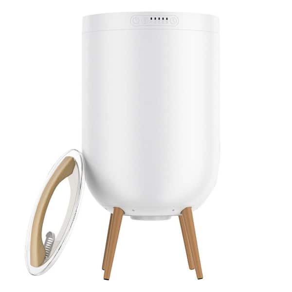 Electric Heated Towel Warmer Bucket in White – Bluetooth Speaker, Ambient Light, Auto Shut Off – Fits Two 40x70 Towels