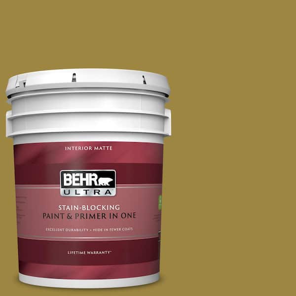 BEHR ULTRA 5 gal. #UL180-3 Madagascar Matte Interior Paint and Primer in One