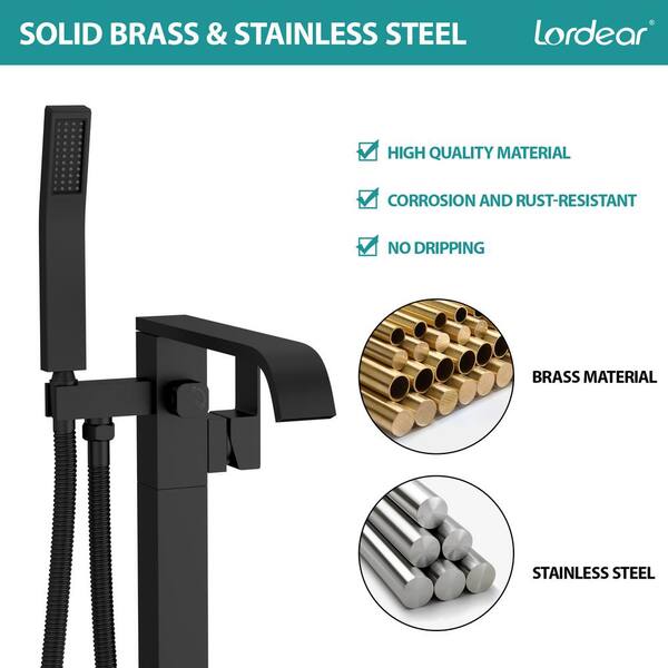 LORDEAR Single-Handle Free Standing Tub Faucet Floor Mount