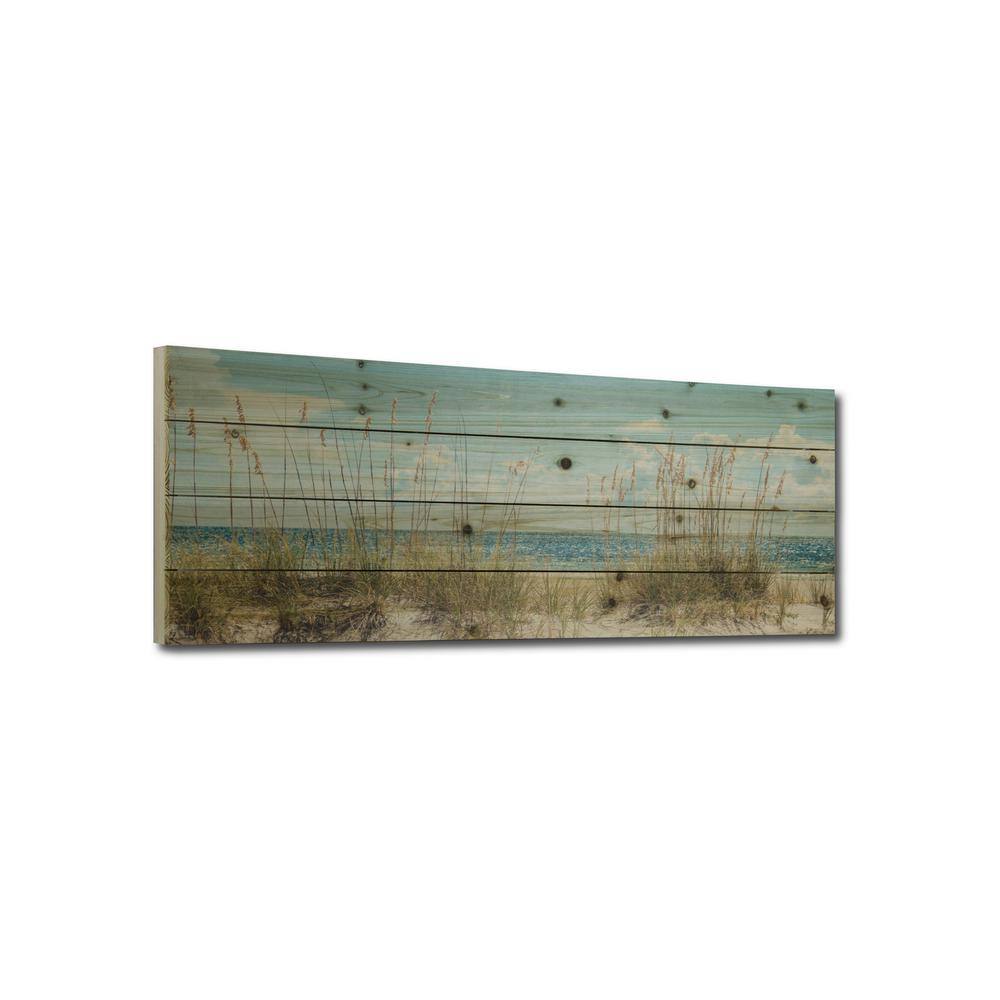 Beach Sand Dunes Coastal Print on Fir Wood Wall Art