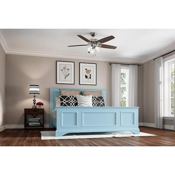 Hunter Builder Plus 52 in. Indoor 3-Light Brushed Nickel Ceiling Fan