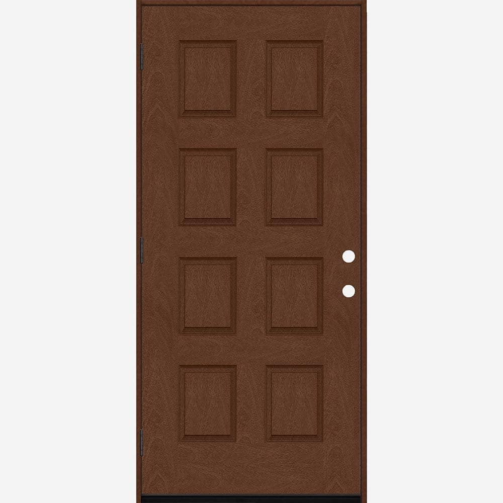 Steves & Sons Regency 36 in. x 80 in. 8Panel RHOS Chestnut Stain
