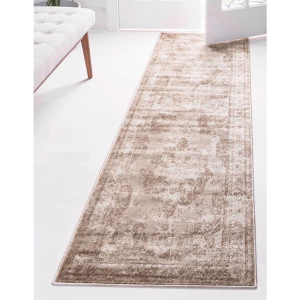 Sofia Salle Garnier Beige 2 ft. 7 in. x 12 ft. Area Rug