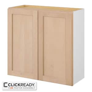 30 in. W x 12 in. D x 30 in. H Ready to Assemble Wall Kitchen Cabinet in Unfinished with CLICKREADY Technology