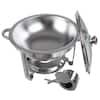 Round 7.5 qt Chafing Dish Buffet Set Includes Water Pan, Food Pan, Fuel Holder, and Stand Food Warmers for Parties by Great Northern Party