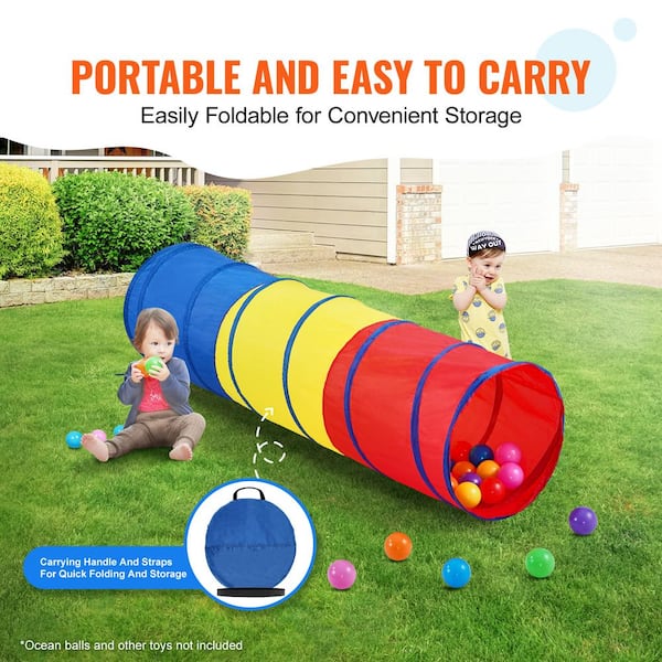 VEVOR Kids Play Tunnel Tent for Toddlers Colorful Pop Up Crawl Tunnel Toy for Baby or Pet Collapsible Gift for Boys and Girls PPSDDXX1DCS0U7AA5V0 The Home Depot