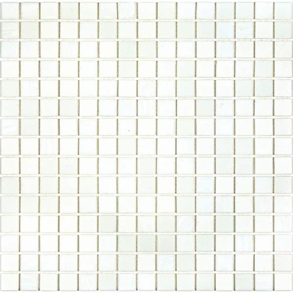 Apollo Tile Mingles 12 in. x 12 in. Glossy Pearl White Glass Mosaic Wall and Floor Tile (20 sq. ft./case) (20-pack)