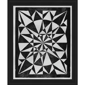 Flor de Pascua - Beautiful by M.C. Escher Gallery Black Framed Abstract Oil Painting Art Print 18.5 in. x 23.5 in.