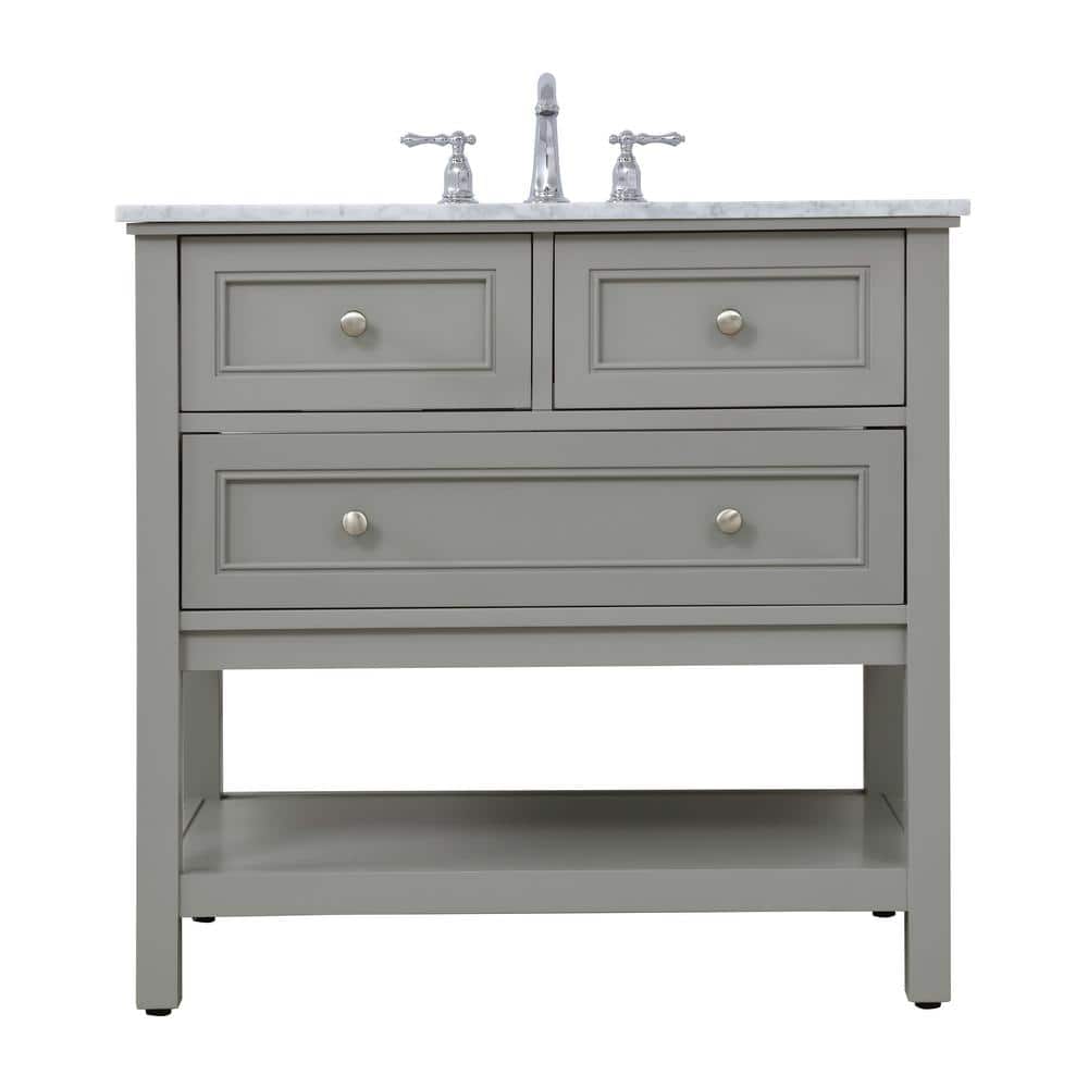 Timeless Home 36 in. W x 22 in. D x 33.75 in. H Single Bathroom Vanity in G