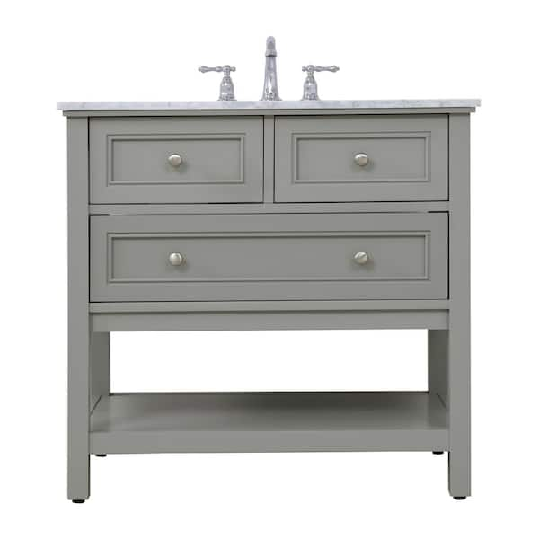 Timeless Home 36 in. W x 22 in. D x 33.75 in. H Single Bathroom Vanity ...