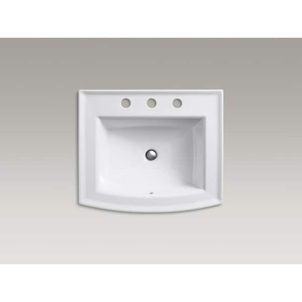 KOHLER Archer 22-3/4 in. Drop-In Vitreous China Bathroom Sink in White with Overflow Drain