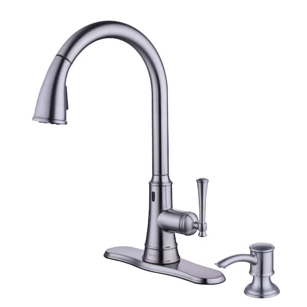 Glacier Bay Hemming SingleHandle Touchless Pull Down Sprayer Kitchen