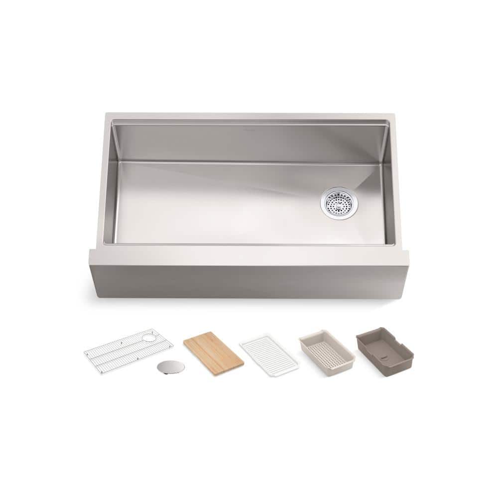 Strive 35-1/2 in. Undermount Single Bowl Stainless Steel Workstation Kitchen Sink price history on PriceWatchPro